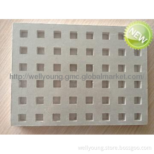10mm square hole acoustic perforated plasterboard/ceiling tile